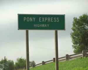 US Highway 36 Pony Express Sign